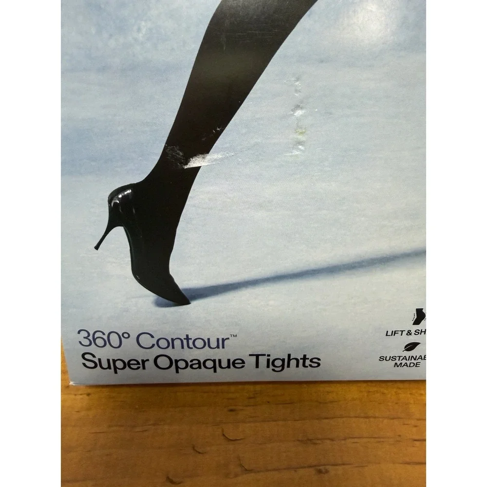 Leggs 360 Contour Super Opaque Tights 80 Denier Black XL Lift‎ & Shape